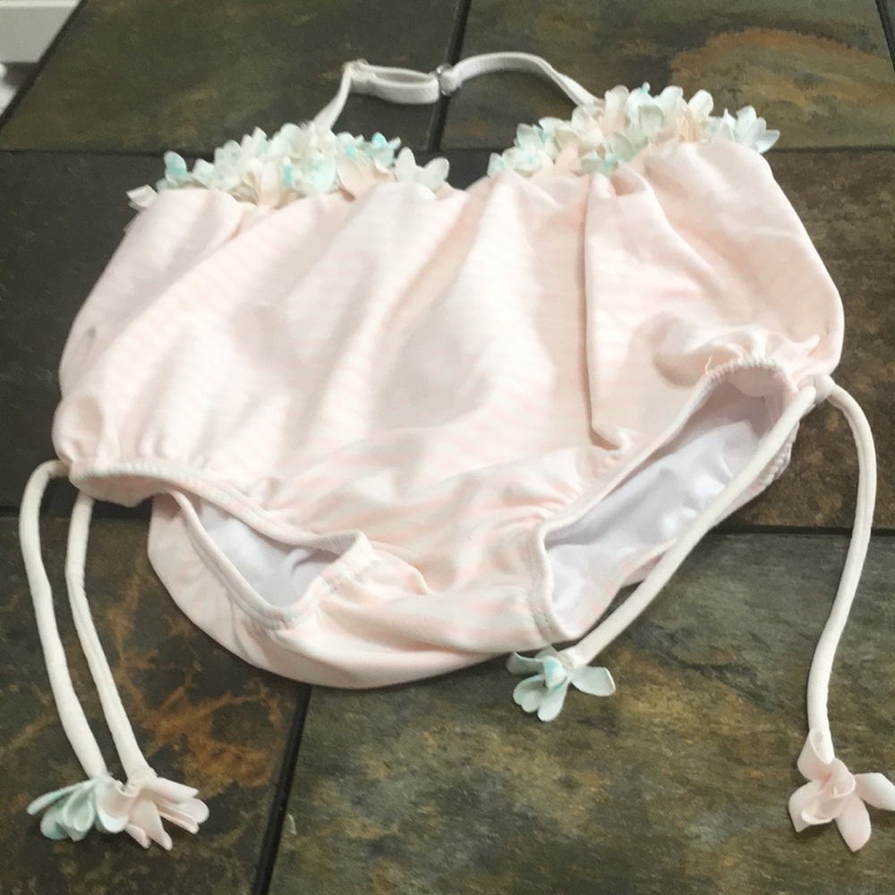 Toddlers halter top swimsuit.